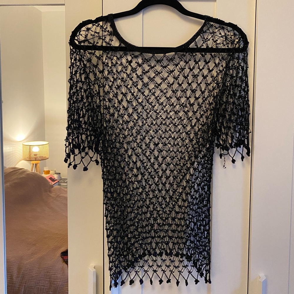 Vintage Beaded Mesh T-shirt